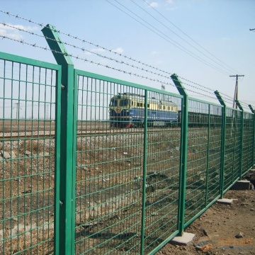 Clôture de protection à mailles métalliques soudées pour l&#39;industrie