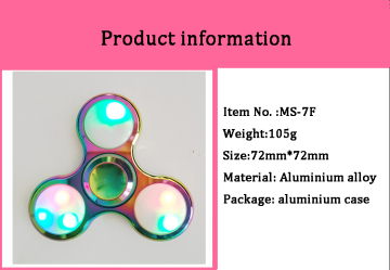 Most popular hand led spinner led fidget spinner with aluminium alloy material