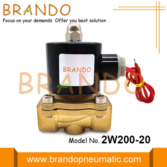 2W200-20 Brass Normal Closed Solenoid Valve 2/2 Way