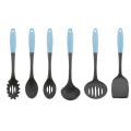 Utensílios de cozinha de nylon do punho macio de borracha