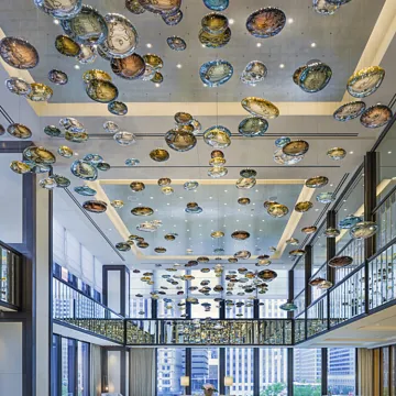 Glass custom hotel lobby modern chandelier lamp