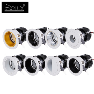 DGLUX 7W LED Spot Downlight - Adjustable LED Ceiling Light for Office and Hotel Rooms