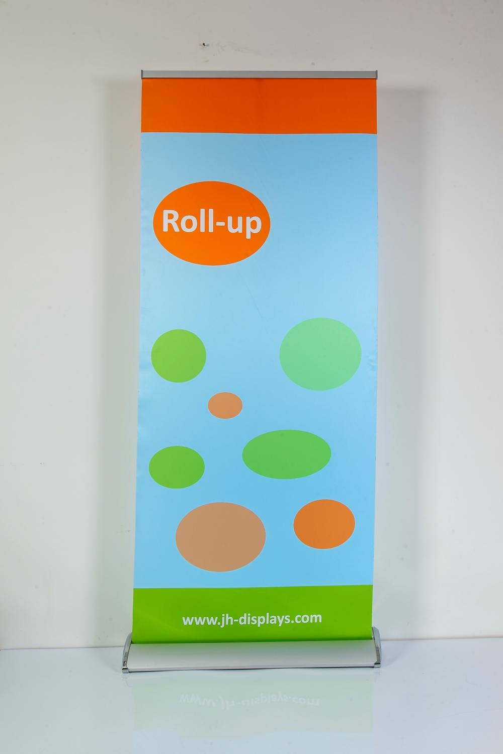 Αλουμίνιο roll up φορητό banner rollup οθόνη