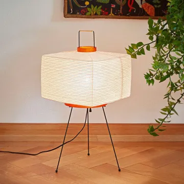 Japanese Wabi-Sabi Style Creative Tripod Floor Lamp with Rice Paper Shades for Bedroom and Home Hotel Lighting Decoration
