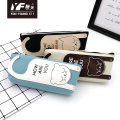 Custom cute cartoon cat PU pencil case