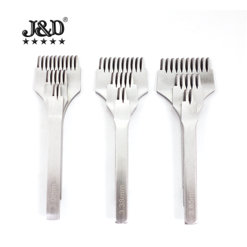 European Style DIY Handmade Leather Tool Punch - French Cut Oblique White Steel