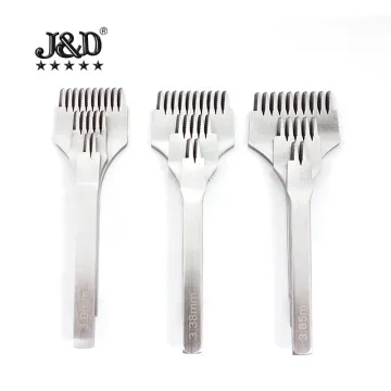 European Style DIY Handmade Leather Tool Punch - French Cut Oblique White Steel