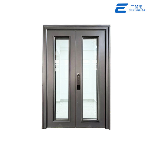 Puertas residenciales de aluminio fundido de vidrio de alta seguridad