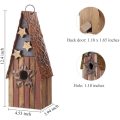 Wooden Hanging Patriotic USA Distressed Garden Bird House