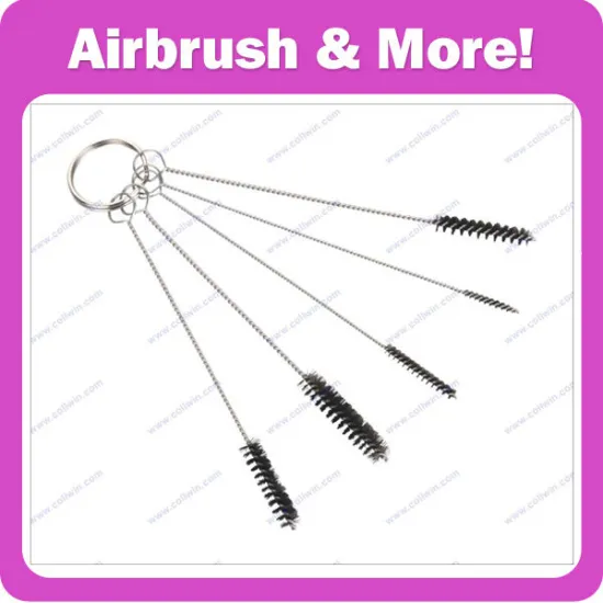 5pcs per set Airbrush Cleaning Brush Perfect for Scrubbing Away Ink Off Your Tubes and Grips