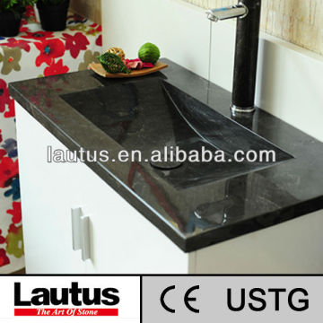oak wood cabinet with nautural ston basin,CP010-RT804BS