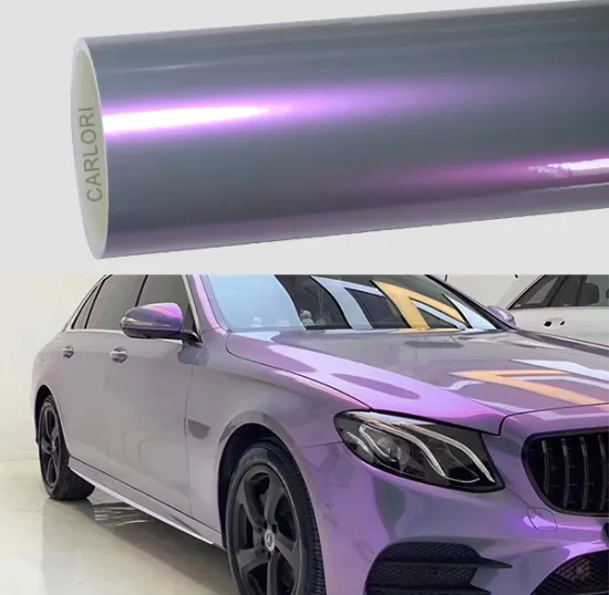 chameleon grey purple car wrap vinyl