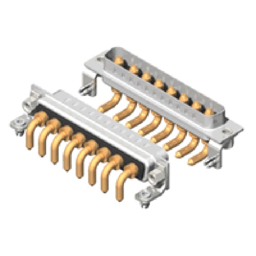 Штекерный разъем D-Sub 8W8 с сильным током под прямым углом