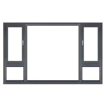 Black Aluminium Alloy Double Glazed Bay Window