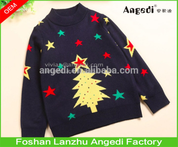 2016 fashion Christmas apparel knitted Xmas jumper children winter Jacquard Sweater