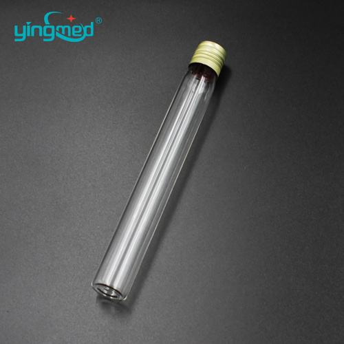 screw top laboratory plastic test tube with cover