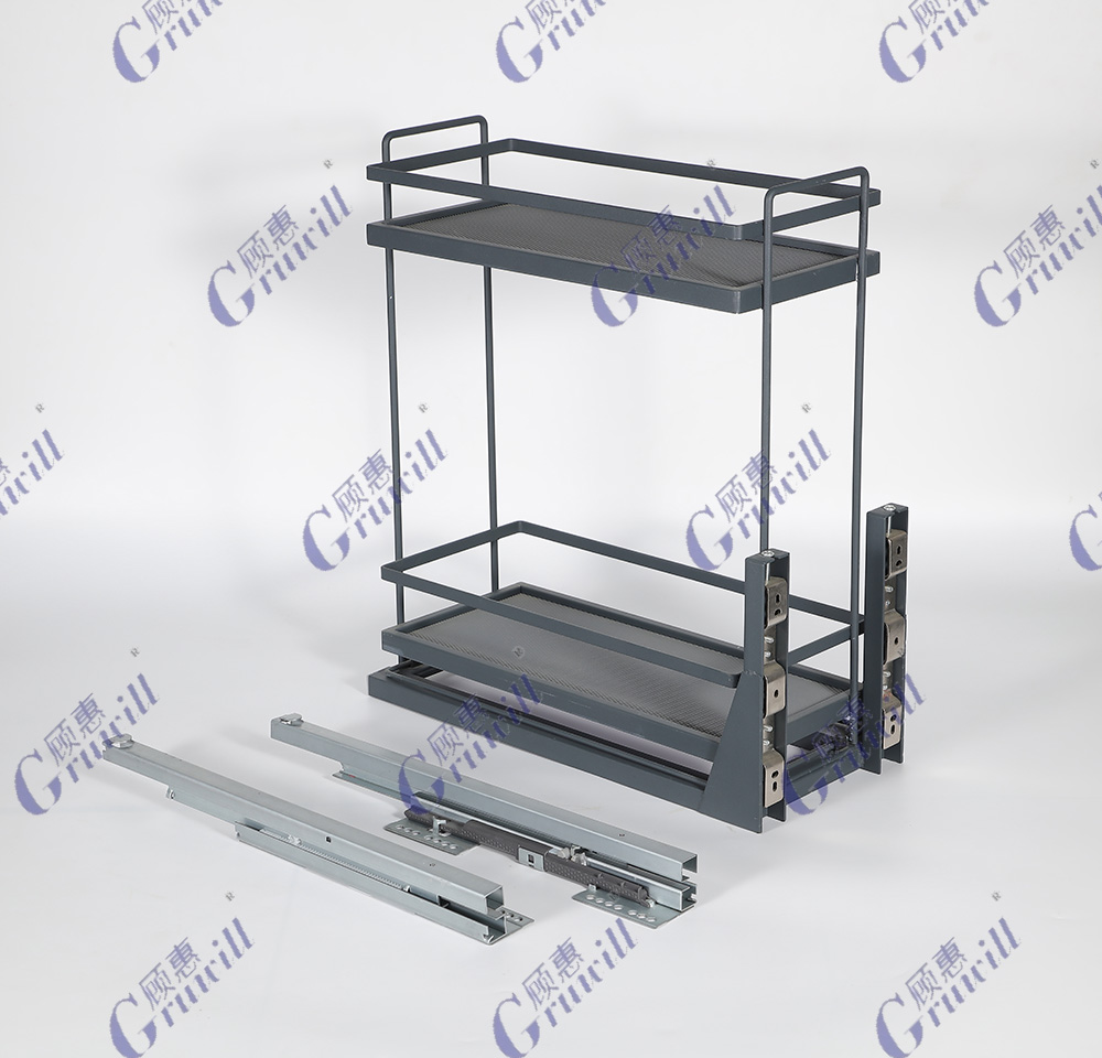 2-Tier Kitchen Cabinet Sliding Wire Drawer Baskets