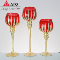 ATO Candle Stand Jars Red Color Castlente