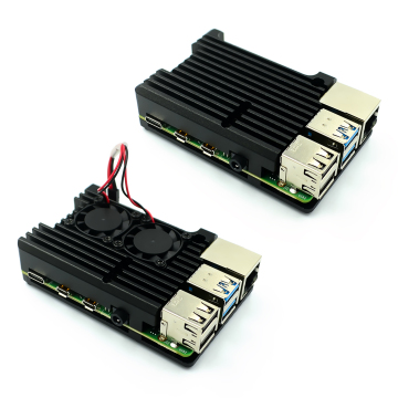 Jyctec aluminium case met dubbele fan voor Raspberry Pi 4B