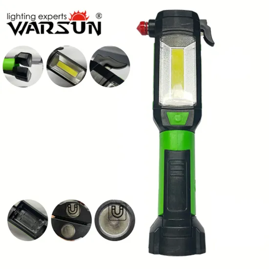 WARSUN WorkLight 230lm Outdoor Multi-purpose LED Light with Dual Light Sources, Waterproof IPX4, Magnetic Hook and Swivel Splint