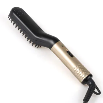 Professional Heated Hair Straightener and Comb Brush for Hair and Beard Styling