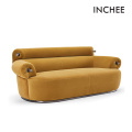 Multiple Seaters Sofas Modern Style Double Armrest Fabric 3 Seater Sofas Supplier
