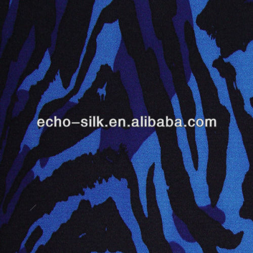 zebra printed silk satin fabric