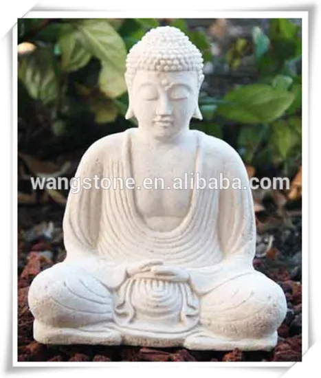 Large antique white stone carving buddha statue for sale