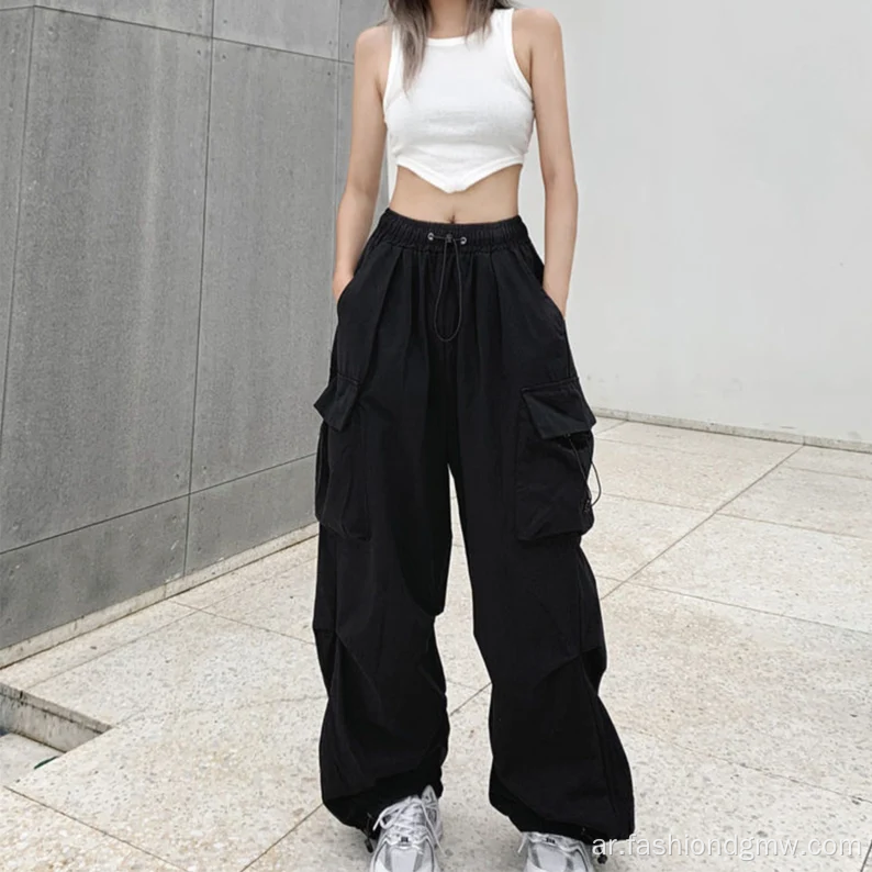 جيب سراويل شحن فضفاضة سروال الشارع Harajuku Street Style Womens Y2K ملابس