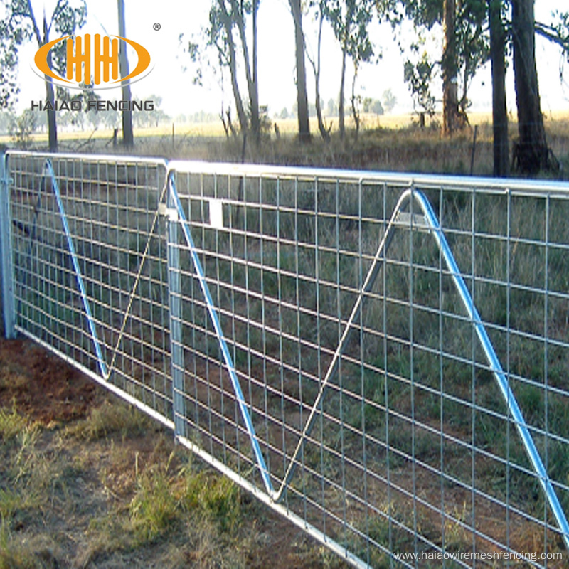 Galvanized Welded Mesh Farm Gate with N brace