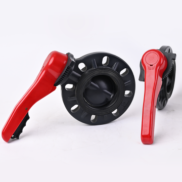 FRPP Butterfly Valve Manual Tipe DN25 hingga DN200