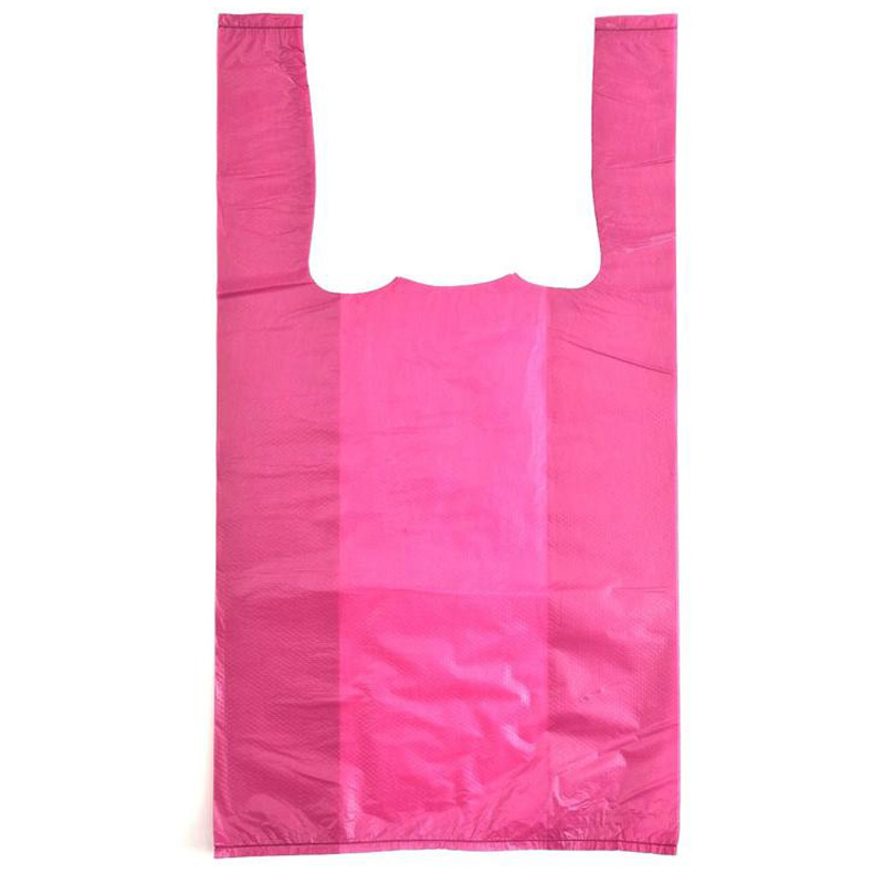 White Gravure printing Wholesale Custom Size T Shirt Packing Shopping Grocery Plastic Bag