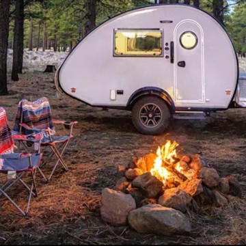 Small roulotte hybrid caravan rv travel camper trailer