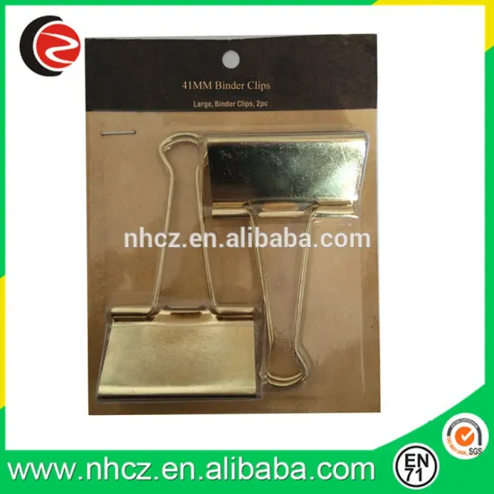2 Gold Binder Clips Pack 41MM