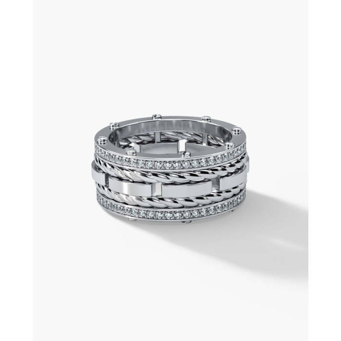 18K Gold Lab-Grown Diamond Men Eternity Ring