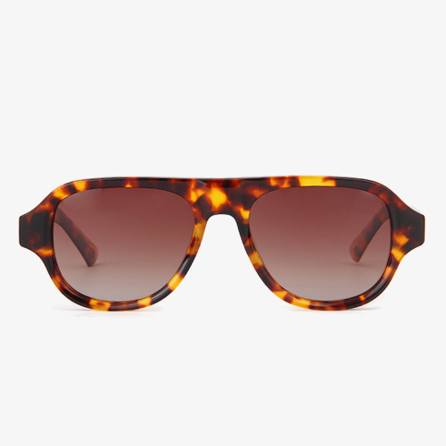 Retro Double Bridge Pilot Acetate Sunglasses ME2007