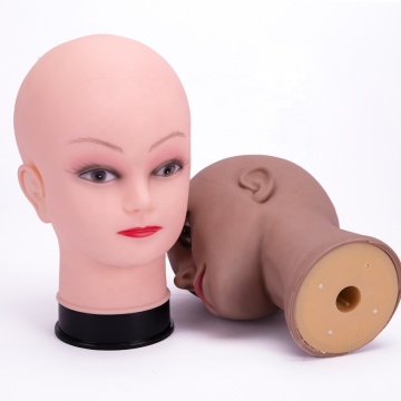 AliLeader Factory Wholesale Bald Female Cosmetology Training Mannequin Doll Head For Wig Making