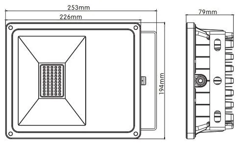 50w, 5000 Lm, 110v / 120v / 240v, 2700k - 6500k Led Flood Lighting Fixtures Epistar Chip