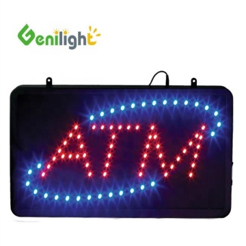 CE RoHS Indoor Acrylic LED Illuminated ATM Signs with Red and Blue