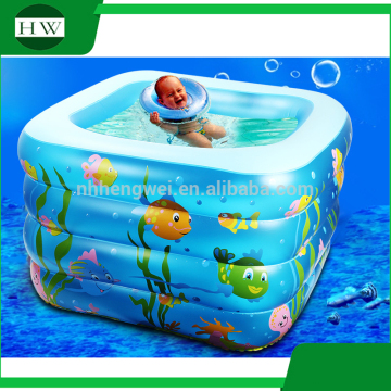 colorful large baby inflatable square swimming pool