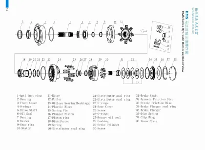 Hydraulic Parts Hydraulic Motor Used Friction disk