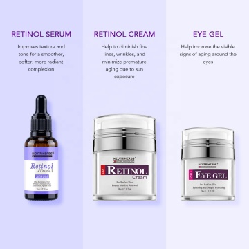 Customized Logo 3 in 1 Anti-Aging Serum Retinol Skin Care Face Set