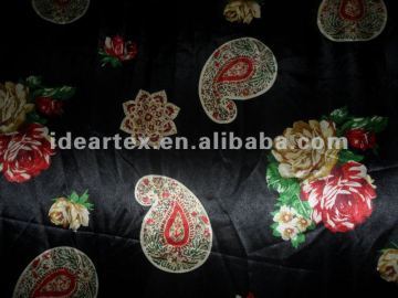 Polyester Printed Satin Fabric for Lady Dress
