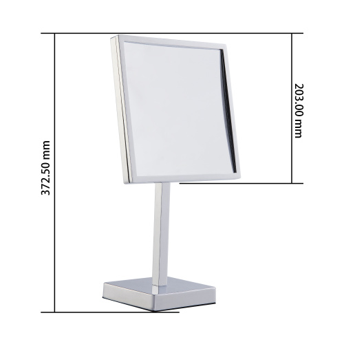 Framed square adjustable standing mirror