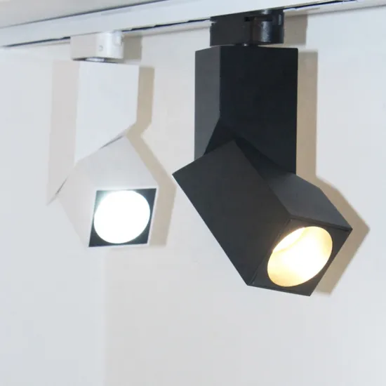 Modern Black and White Rotate Aluminum LED Track Lighting for Commerce Stores and Living Rooms