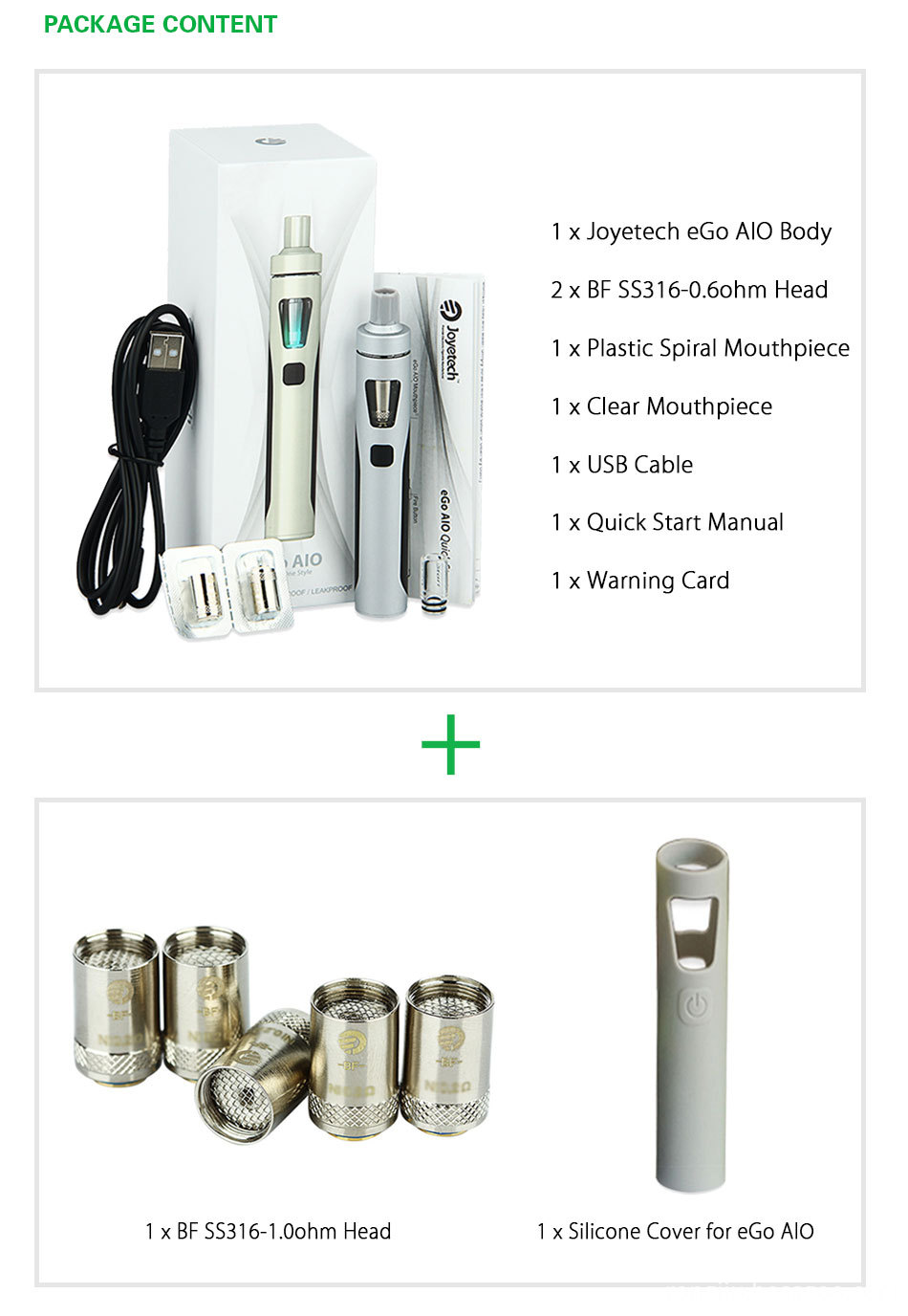 Joyetech Ego ชุด Aio ด่วน 2ml 1500mah คุณภาพสูง Joyetech Ego ชุด Aio ด่วน  2ml 1500mah บน bossgoo.com