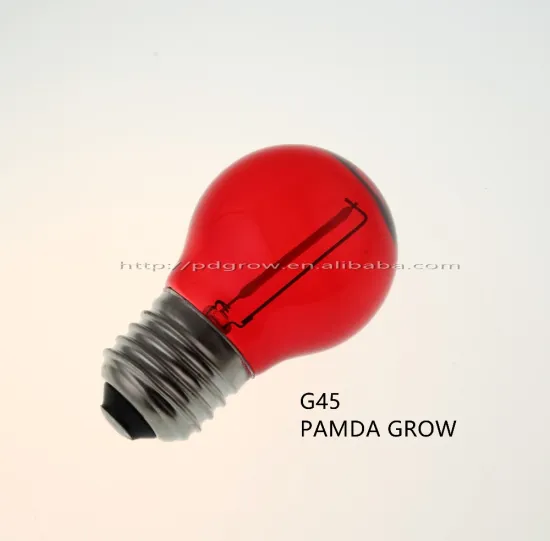 LED G40 G45 color light bulb 1W E27 / B22 , PC cover , IP65 , CE & ROHS with belt light