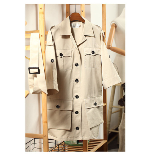 Cotton/Polyamide Waterproof Women Trenchcoat