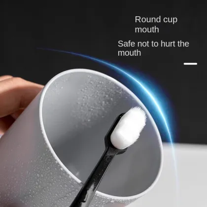 Simple Frosted Plastic Couple Cup for Brushing Drinking and Mouthwash