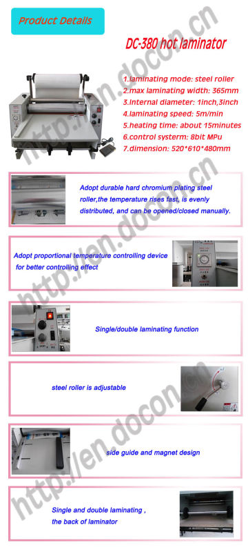 DC-380 Hot Roll Laminator Machine